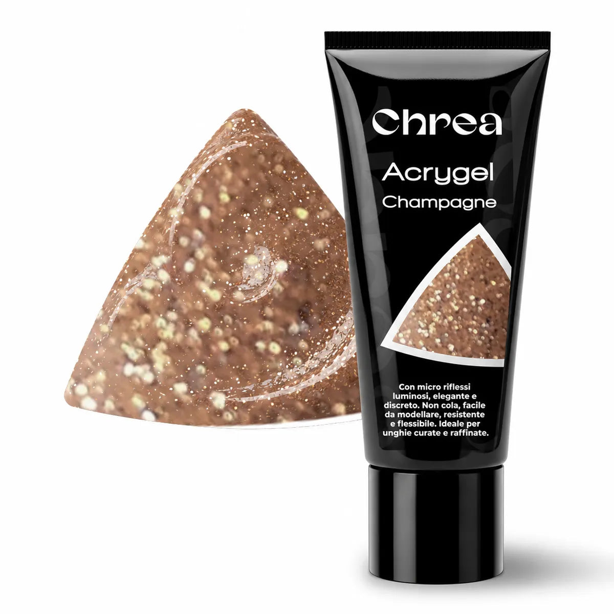 Acrygel Champagne - Gel Ricostruzione Unghie Champagne con Micro Riflessi