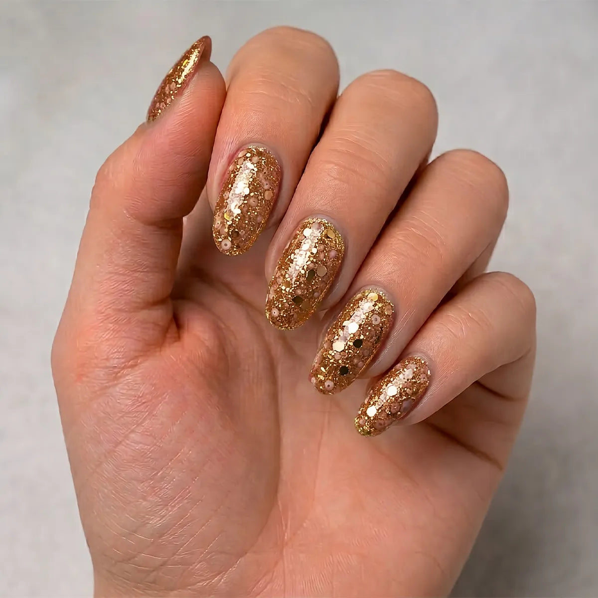 Acrygel Champagne - Gel Ricostruzione Unghie Champagne con Micro Riflessi