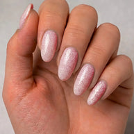 Acrygel Rosa Glitter - Gel Ricostruzione Unghie Rosa con Microglitter Riflettenti
