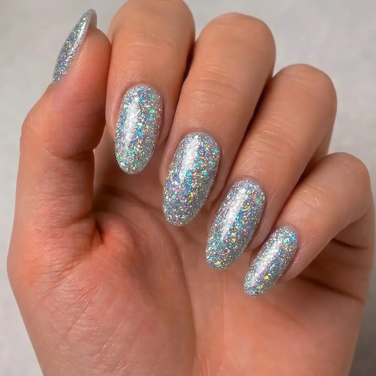 Acrygel Silver Glitter - Gel Ricostruzione Unghie Silver con Micro Particelle