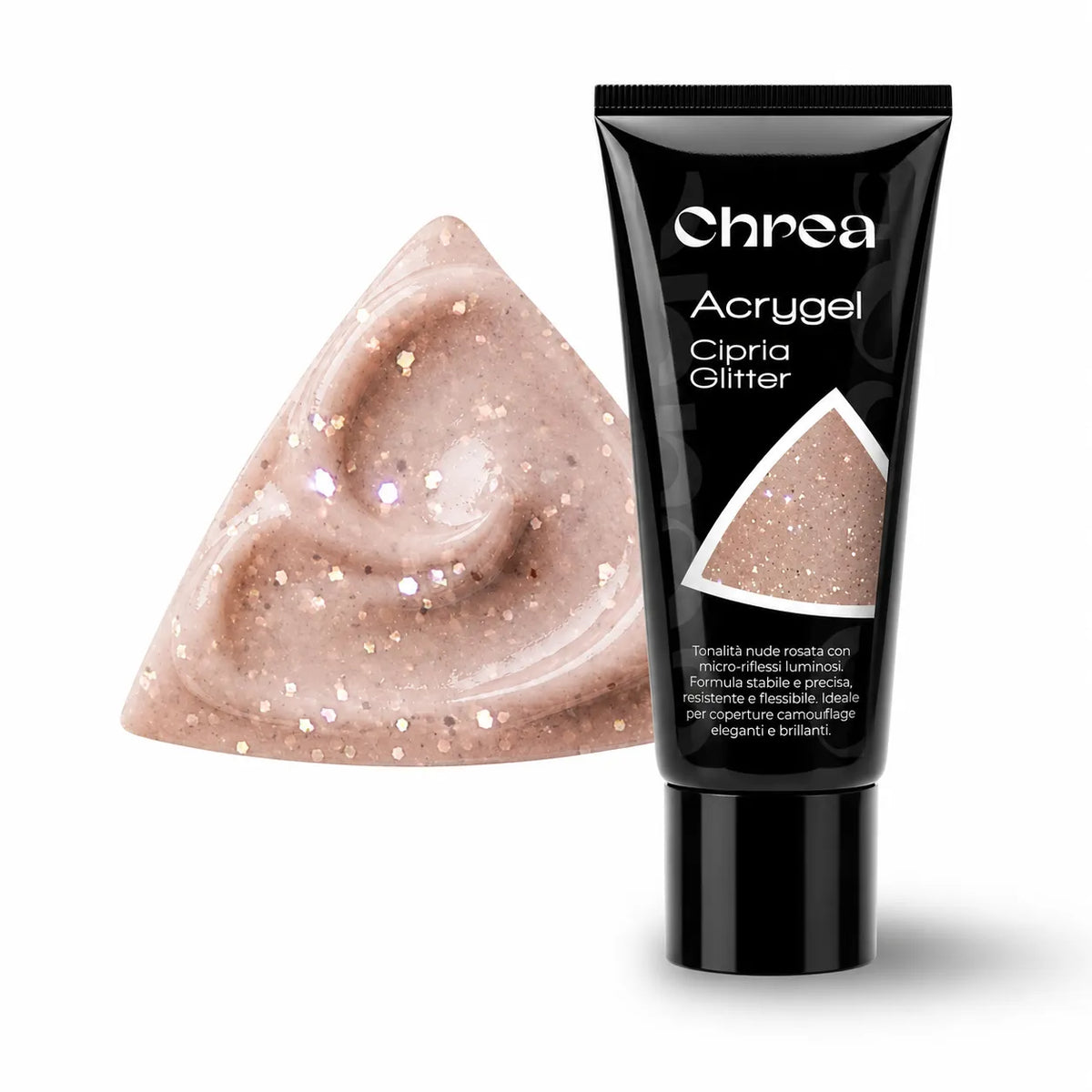 Acrygel Cipria Glitter - Gel Ricostruzione Unghie Cipria con Microglitter