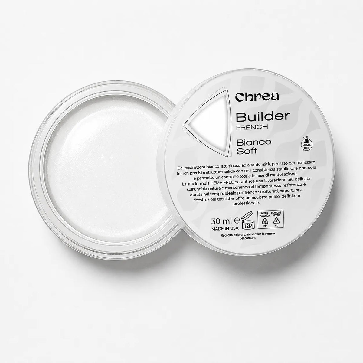 French Bianco Soft - Gel Costruttore French Manicure Bianco Lattiginoso HEMA Free