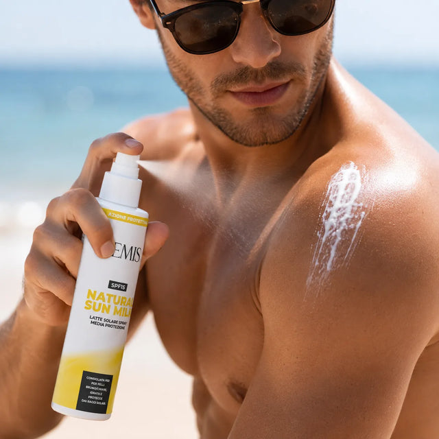Natural Sun Milk SPF15 - Latte Solare Spray Media Protezione
