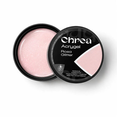 Acrygel Rosa Glitter - Gel Ricostruzione Unghie Rosa con Microglitter Riflettenti