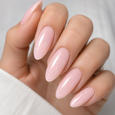 Acrygel Rosa Glitter - Gel Ricostruzione Unghie Rosa con Microglitter Riflettenti