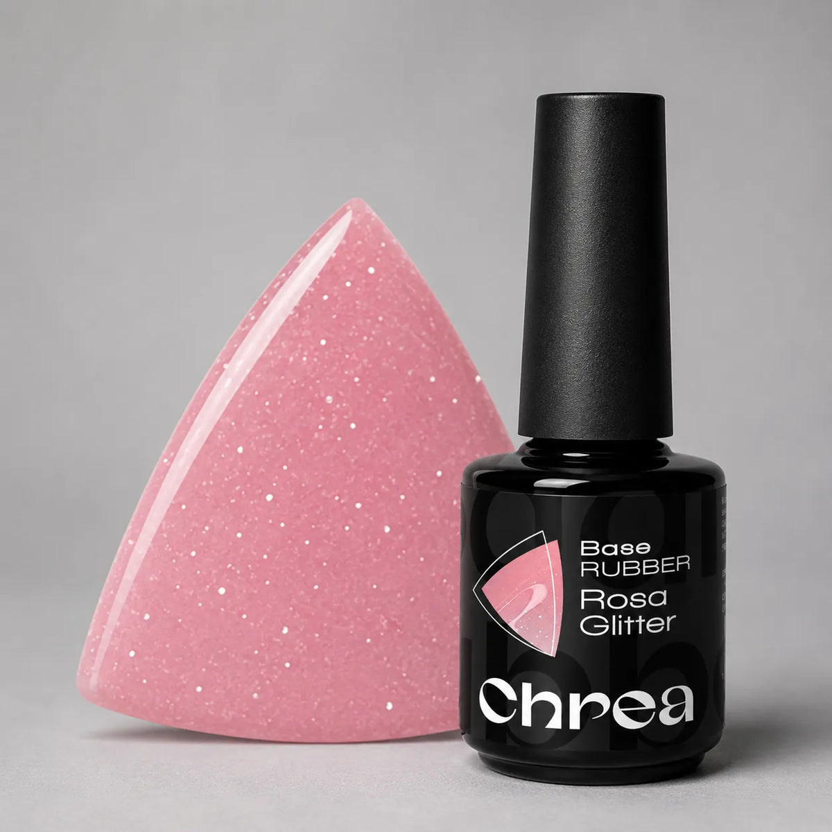 Base Rubber Rosa Glitter - Base Semipermanente Elastica Rosa con Microglitter