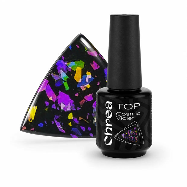 Top Cosmic Violet - Top Coat Iridescente Semipermanente Senza Dispersione