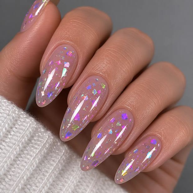 Top Cosmic Violet - Top Coat Iridescente Semipermanente Senza Dispersione